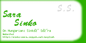 sara sinko business card