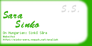 sara sinko business card